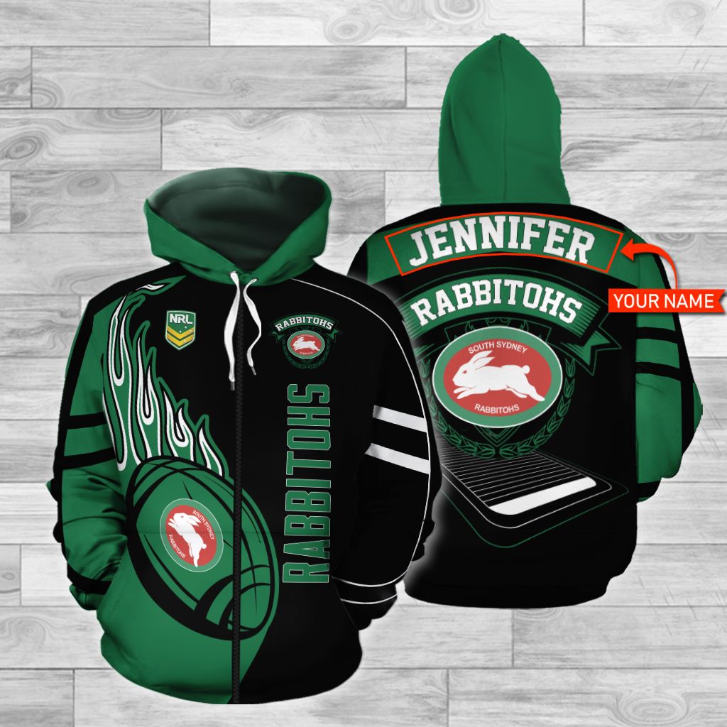Personalized Nrl 3D Hoodie South Sydney Rabbitohs Custom Name 3D All Over Print Hoodie - Famjoys Personalized Nrl 3D Hoodie South Sydney Rabbitohs Custom Name 3D All Over Print Hoodie - Famjoys