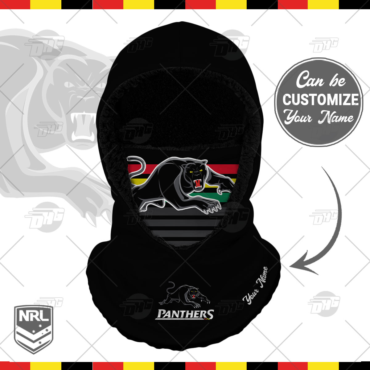 Personalized NRL Penrith Panthers Hooded Gaiter Scarf Hooded Gaiter NRL - Famjoys Personalized NRL Penrith Panthers Hooded Gaiter Scarf Hooded Gaiter NRL - Famjoys