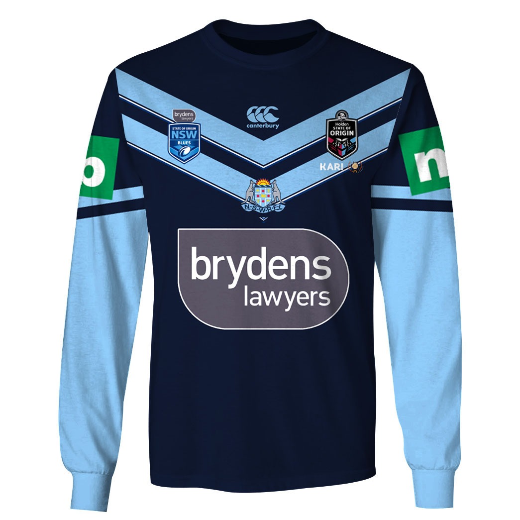 Personalized NSW Blues 2019 Away 3D All Over Printed Shirts For Men & Women - Famjoys Personalized NSW Blues 2019 Away 3D All Over Printed Shirts For Men & Women - Famjoys