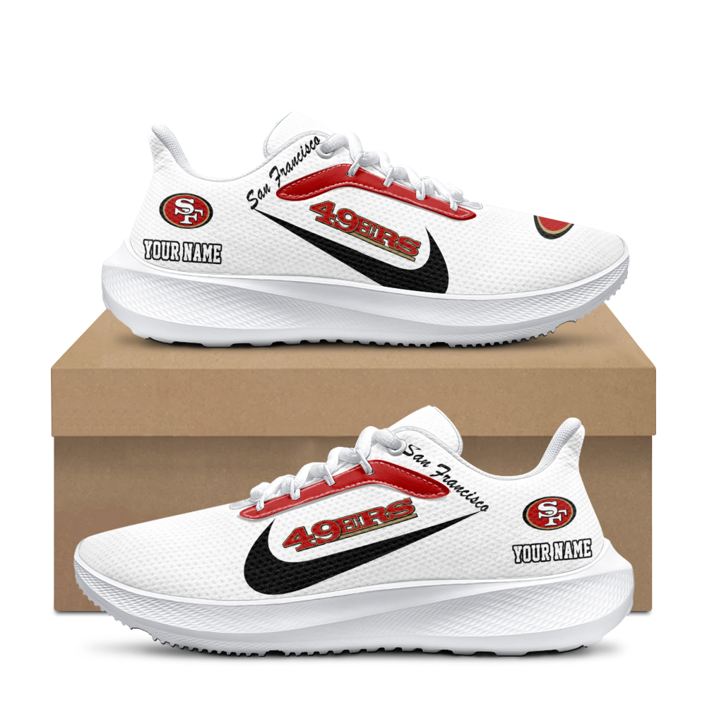 Personalized San Francisco 49ers Running Sneakers - Famjoys Personalized San Francisco 49ers Running Sneakers - Famjoys