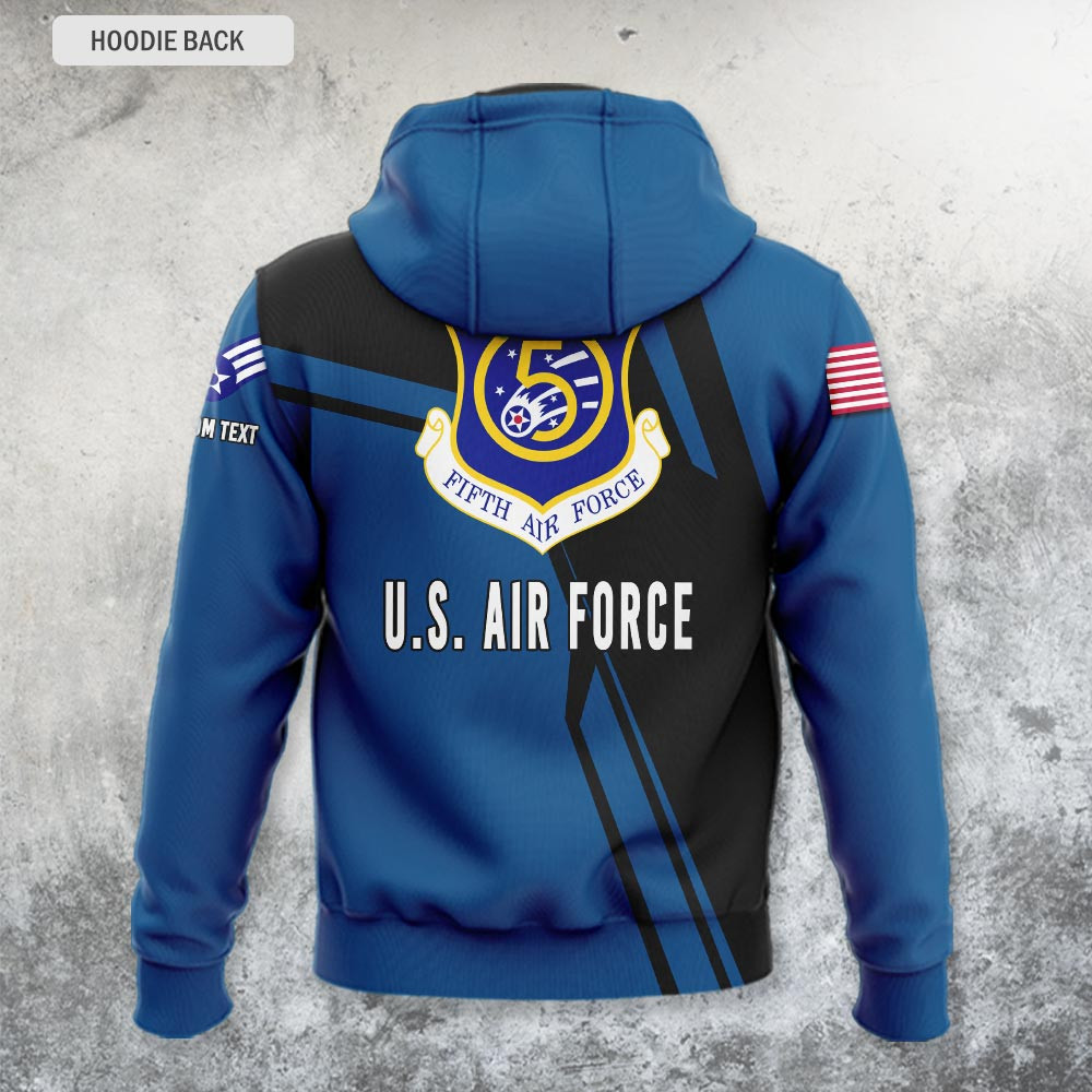 Personalized U.S Air Force Division Rank and Name Military 3D Shirt full printing