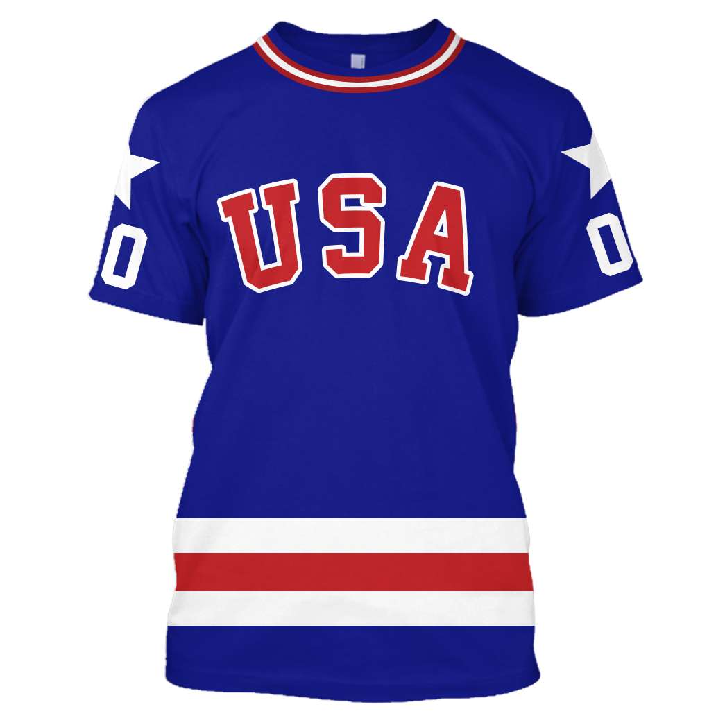 Personalized USA Hockey 3D Pullover Hoodie - Famjoys Personalized USA Hockey 3D Pullover Hoodie - Famjoys