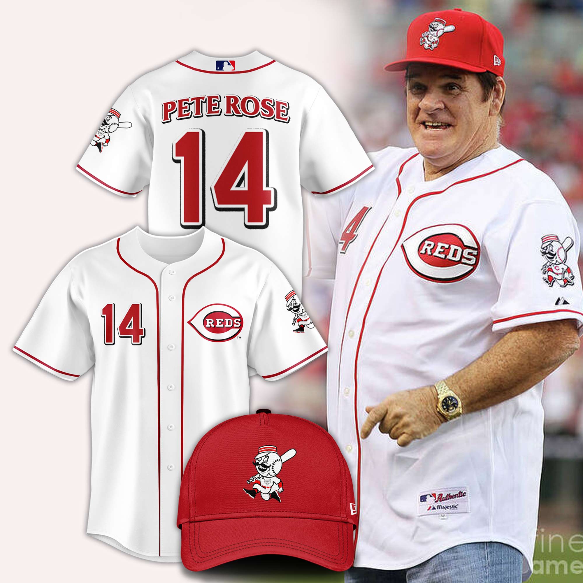Pete Rose Baseball Jersey - Famjoys Pete Rose Baseball Jersey - Famjoys