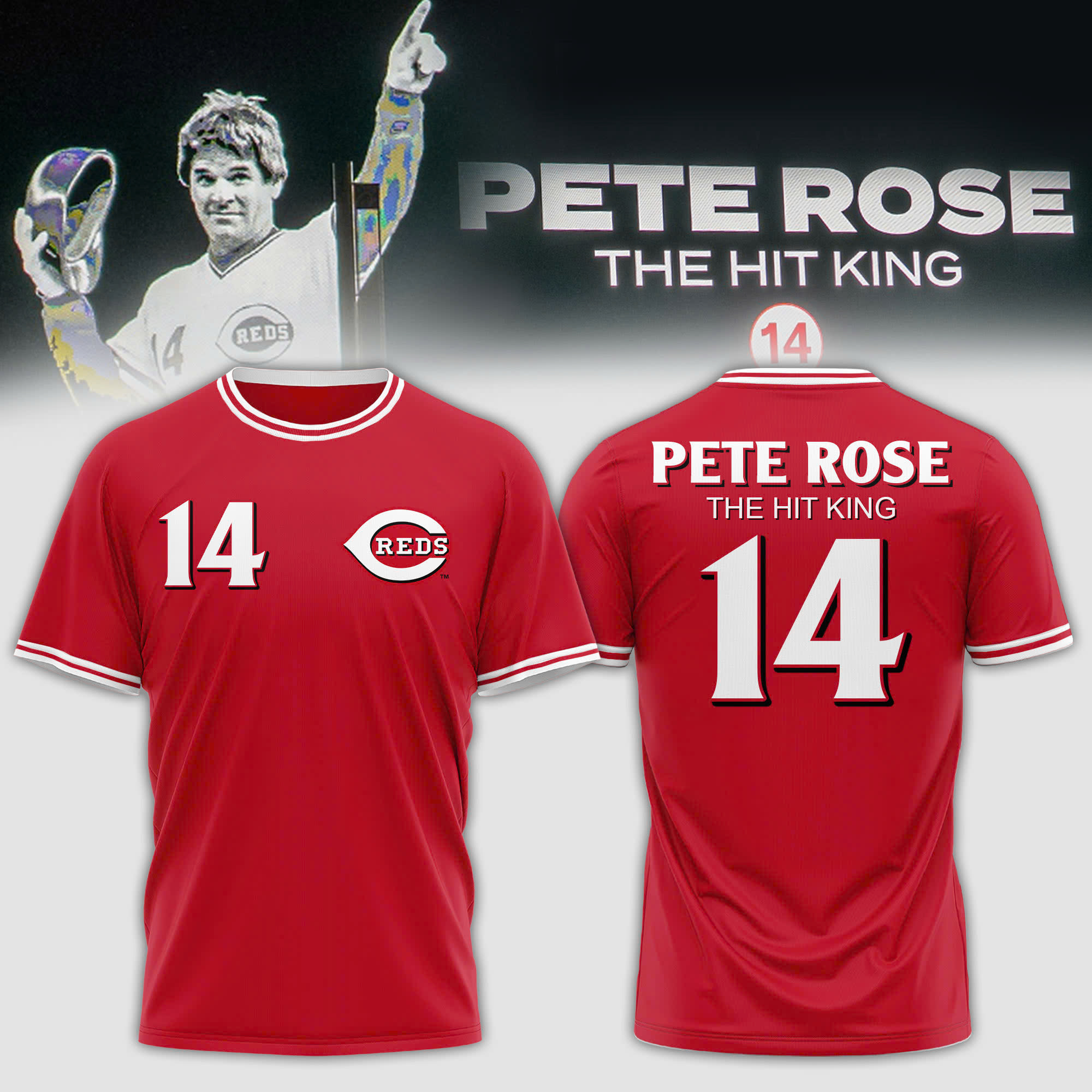 Pete Rose The Hit King T-Shirt - Famjoys Pete Rose The Hit King T-Shirt - Famjoys