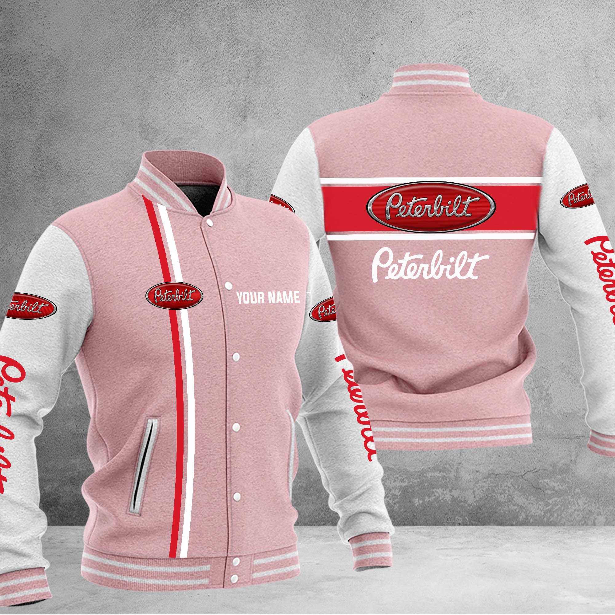 Peterbilt Baseball Jacket - Famjoys Peterbilt Baseball Jacket - Famjoys