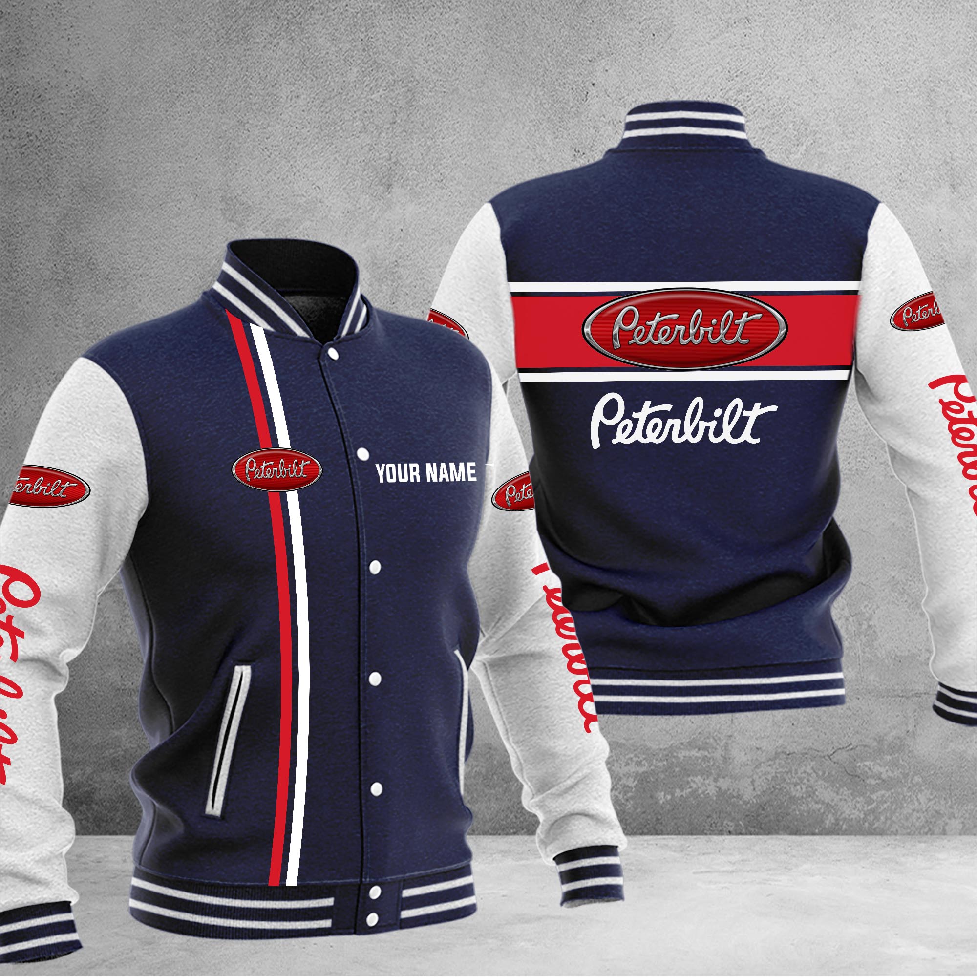 Peterbilt Baseball Jacket - Famjoys Peterbilt Baseball Jacket - Famjoys