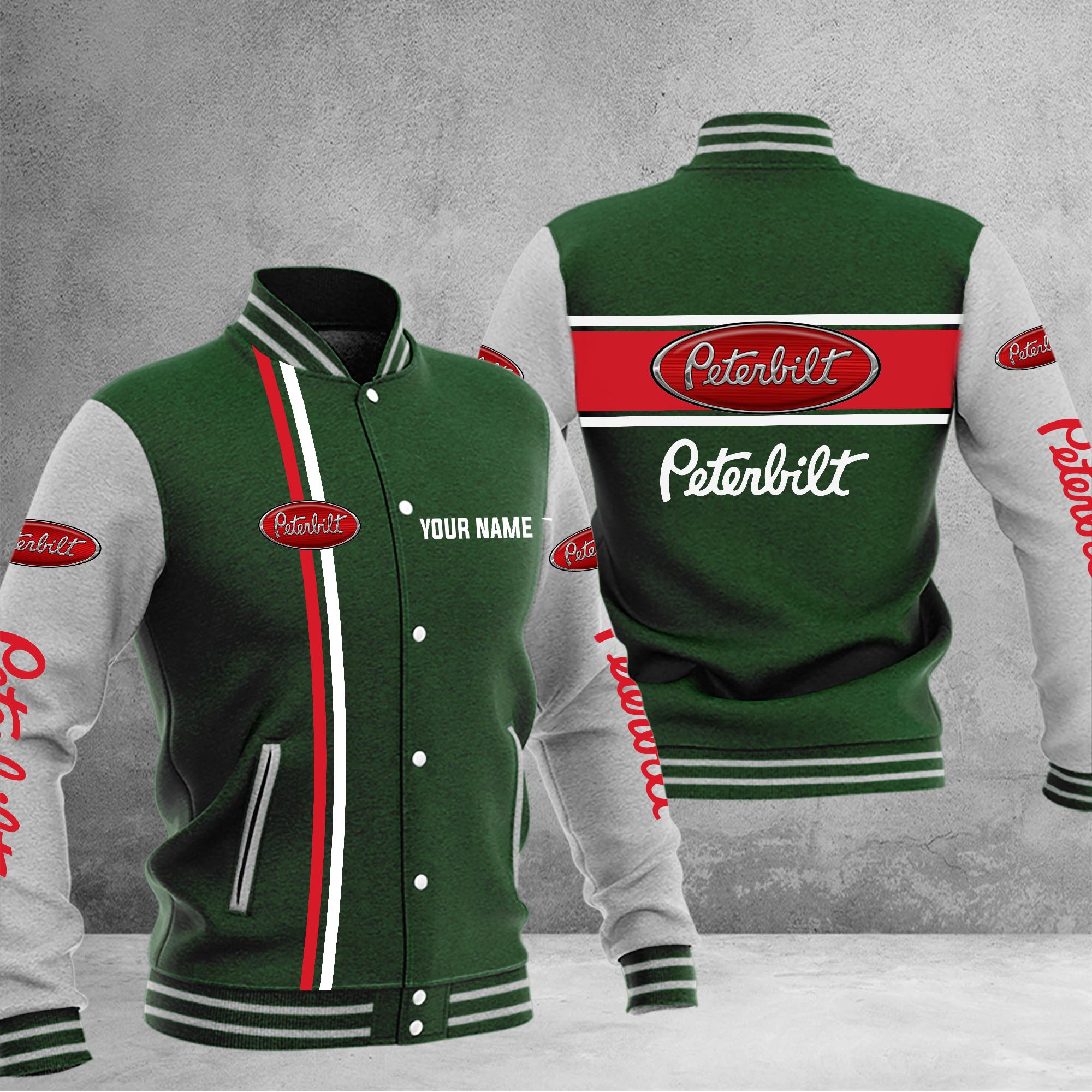Peterbilt Baseball Jacket - Famjoys Peterbilt Baseball Jacket - Famjoys