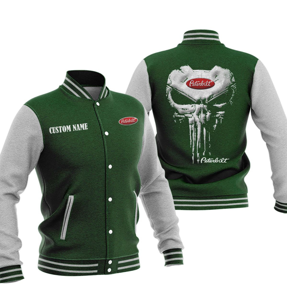 Peterbilt Baseball Jacket, Multicolor - Famjoys Peterbilt Baseball Jacket, Multicolor - Famjoys
