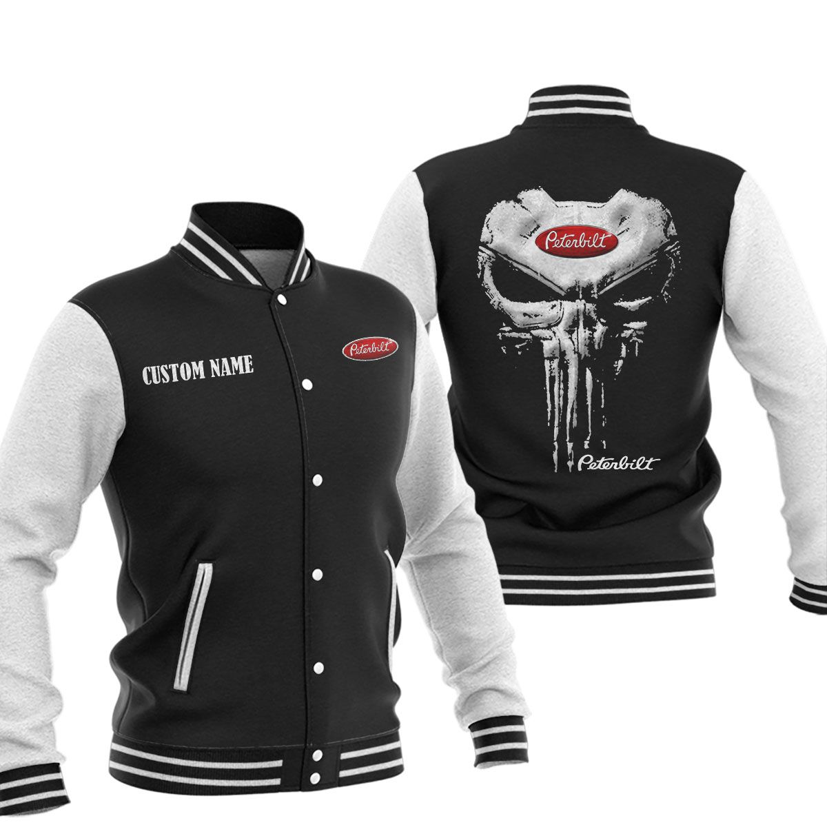 Peterbilt Baseball Jacket, Multicolor - Famjoys Peterbilt Baseball Jacket, Multicolor - Famjoys