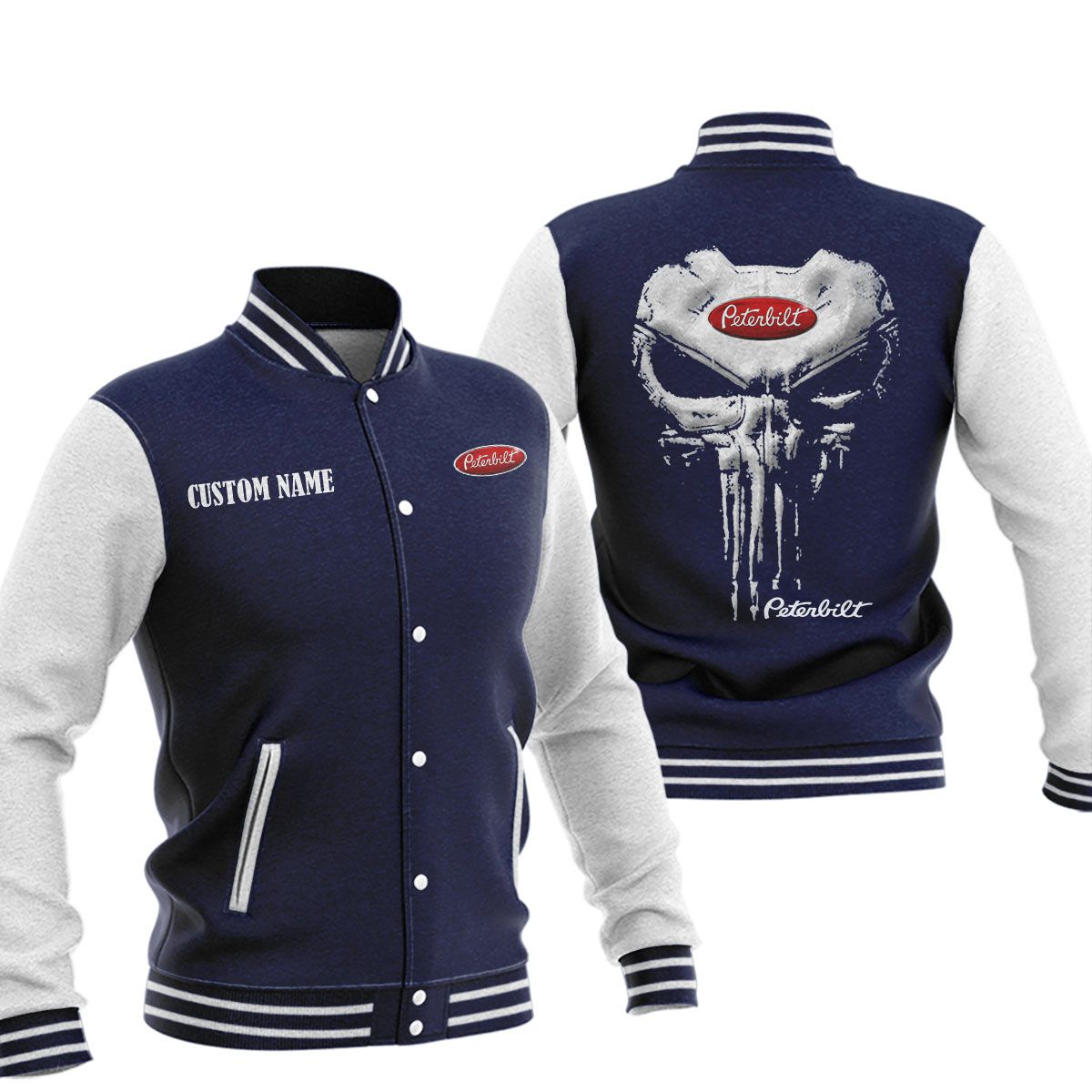 Peterbilt Baseball Jacket, Multicolor - Famjoys Peterbilt Baseball Jacket, Multicolor - Famjoys
