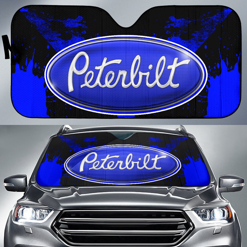 Peterbilt Windshield Sun Shade Blue - Famjoys Peterbilt Windshield Sun Shade Blue - Famjoys