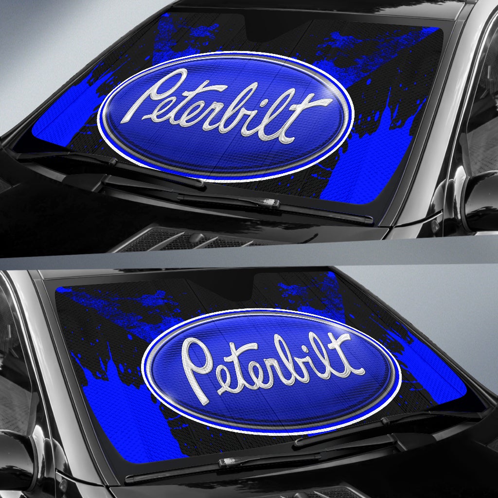 Peterbilt Windshield Sun Shade Blue - Famjoys Peterbilt Windshield Sun Shade Blue - Famjoys
