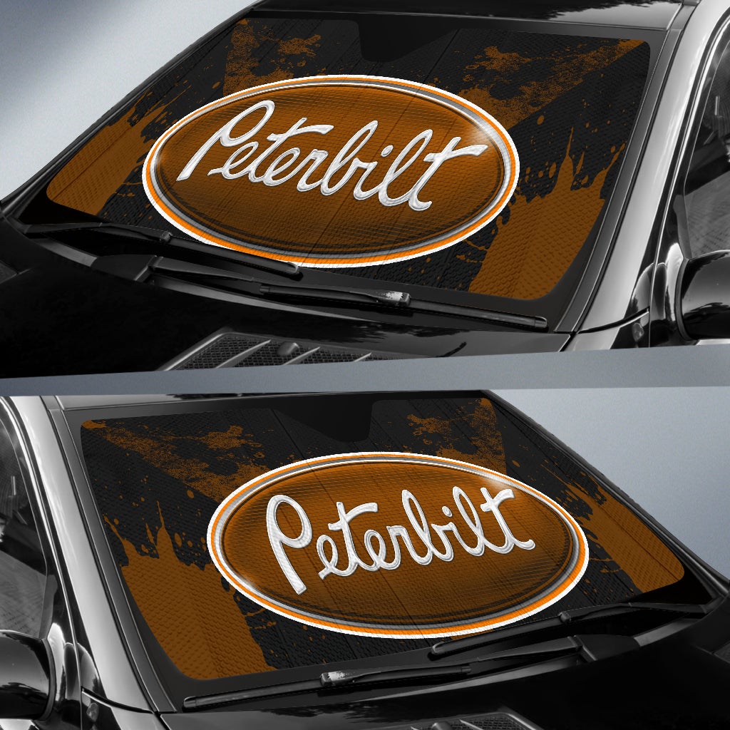 Peterbilt Windshield Sun Shade Brown - Famjoys Peterbilt Windshield Sun Shade Brown - Famjoys