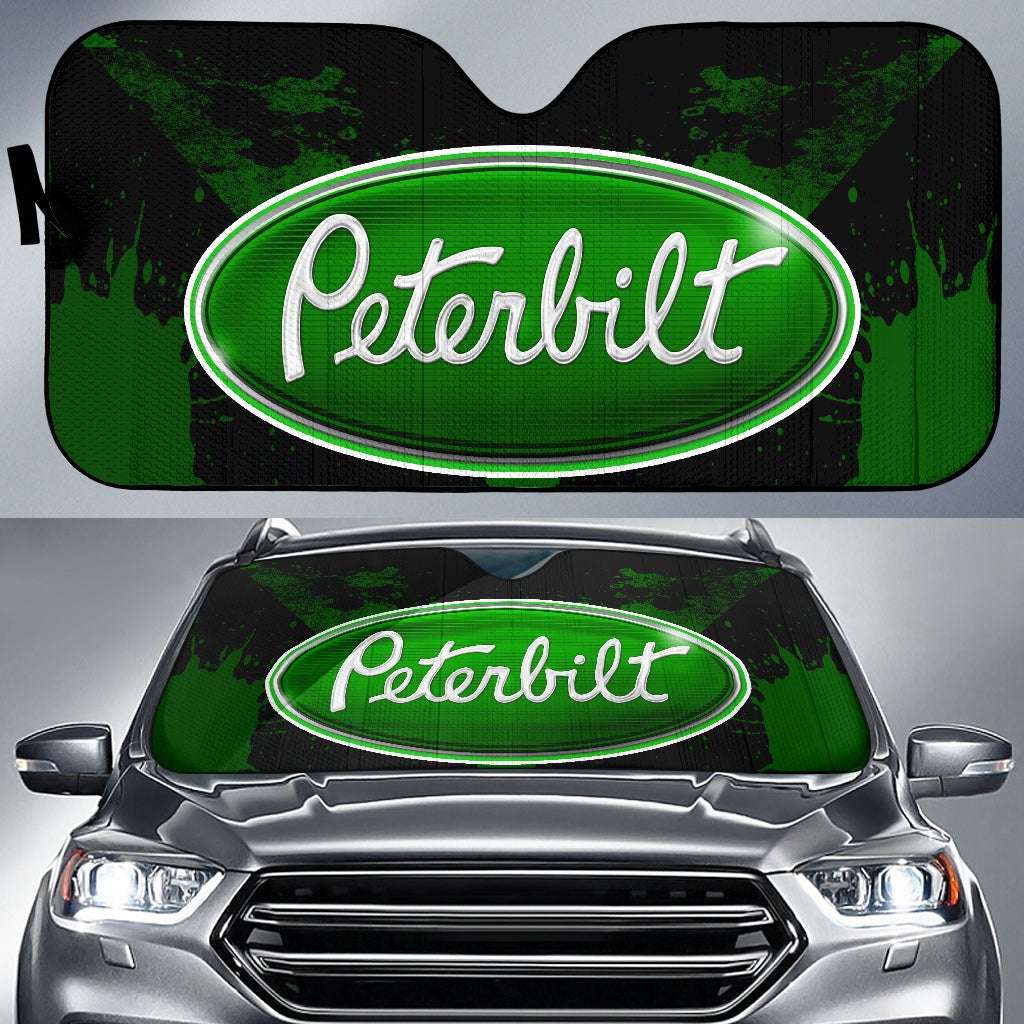 Peterbilt Windshield Sun Shade Green - Famjoys Peterbilt Windshield Sun Shade Green - Famjoys