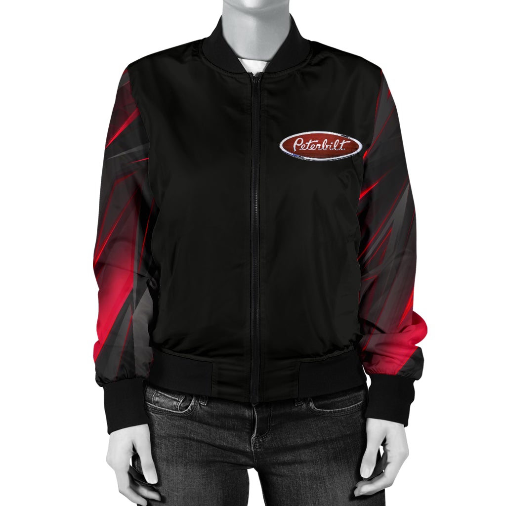Peterbilt Women's Bomber Jacket New - Famjoys Peterbilt Women's Bomber Jacket New - Famjoys