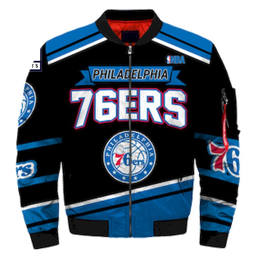 Philadelphia 76ers Bomber Jacket - Famjoys Philadelphia 76ers Bomber Jacket - Famjoys