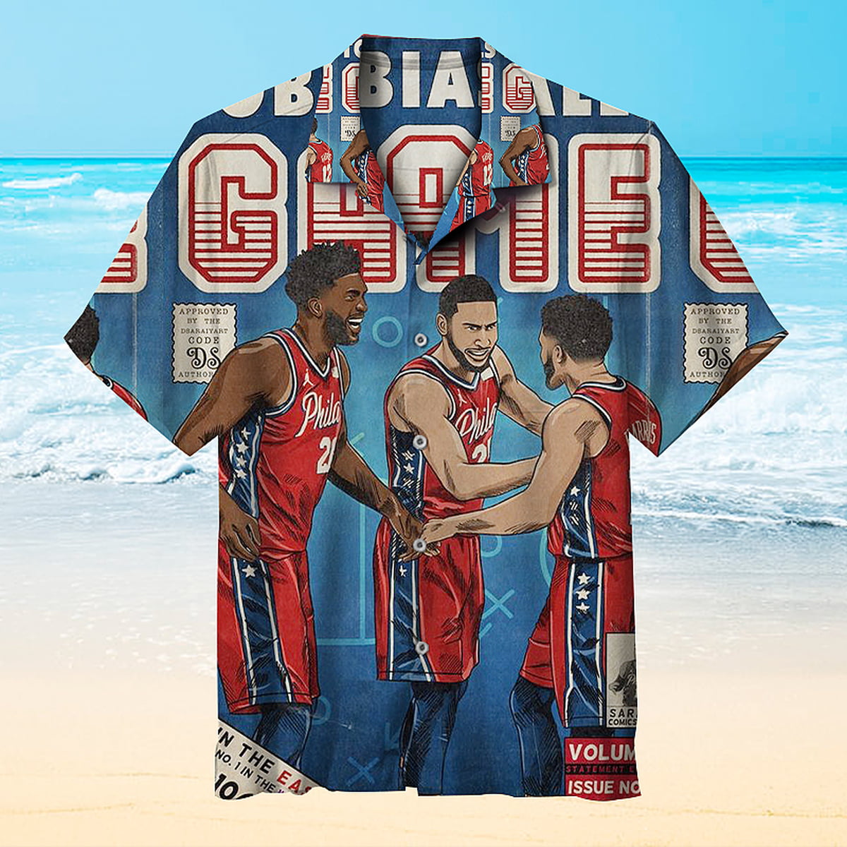 Philadelphia 76ers Hawaiian Shirt - Famjoys Philadelphia 76ers Hawaiian Shirt - Famjoys