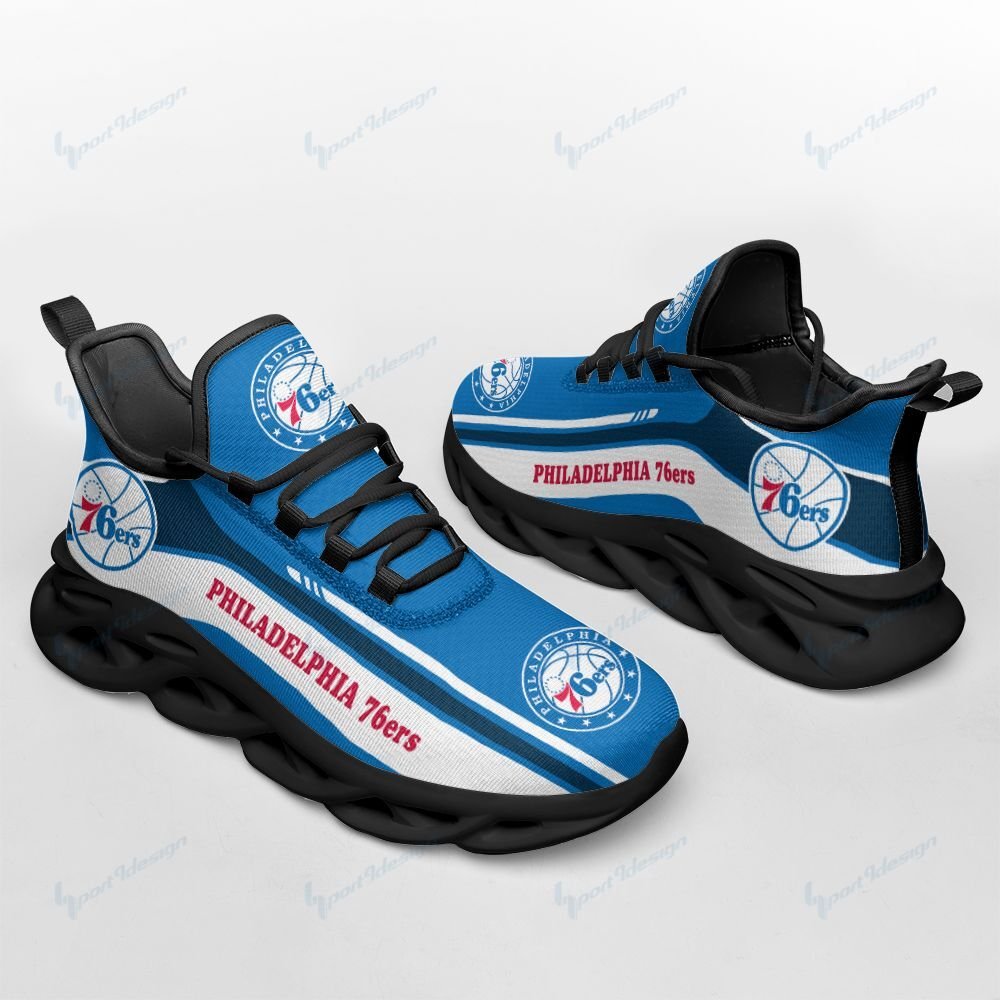 Philadelphia 76ers Max Soul YZ Running Sneakers 99 - Famjoys Philadelphia 76ers Max Soul YZ Running Sneakers 99 - Famjoys