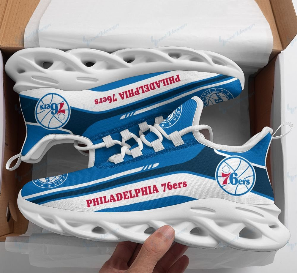 Philadelphia 76ers Max Soul YZ Running Sneakers 99 - Famjoys Philadelphia 76ers Max Soul YZ Running Sneakers 99 - Famjoys