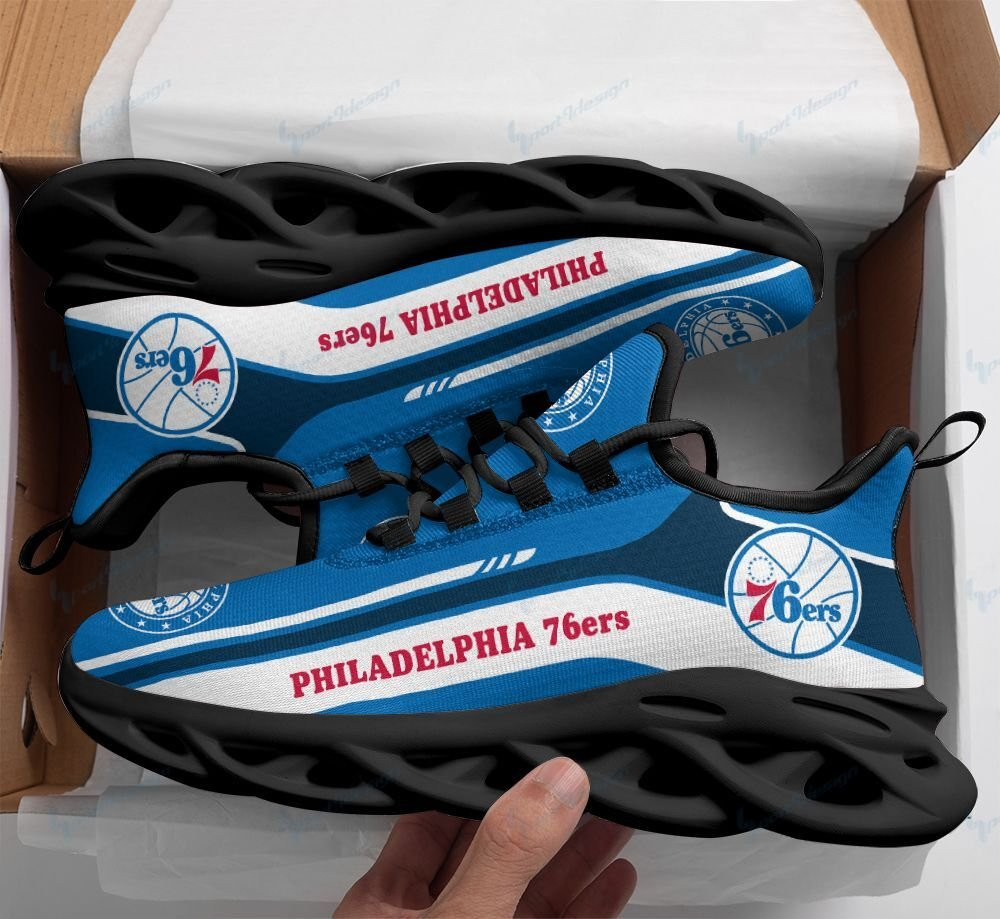 Philadelphia 76ers Max Soul YZ Running Sneakers 99 - Famjoys Philadelphia 76ers Max Soul YZ Running Sneakers 99 - Famjoys