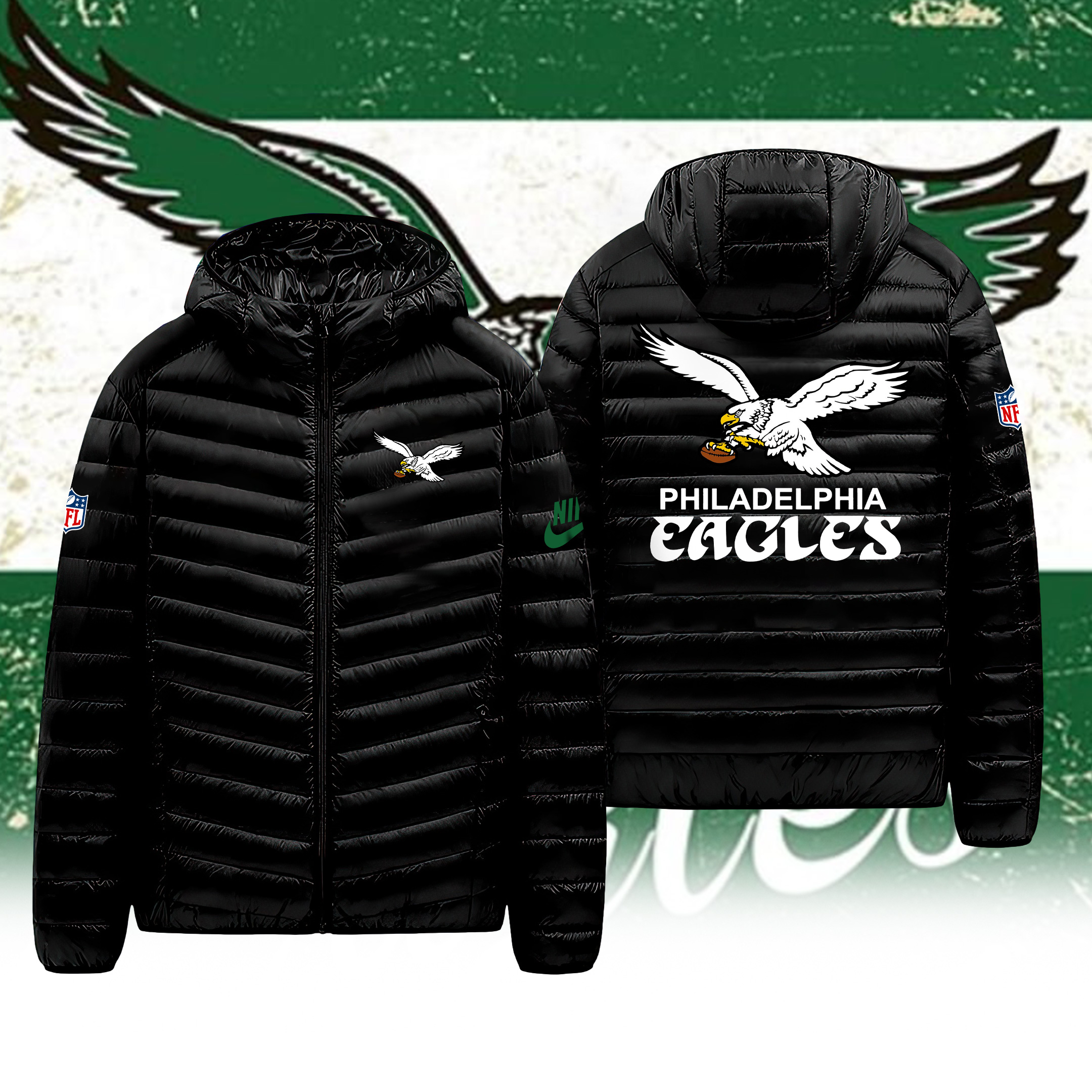 Philadelphia Eagle 2D DOWN JACKET - Famjoys Philadelphia Eagle 2D DOWN JACKET - Famjoys