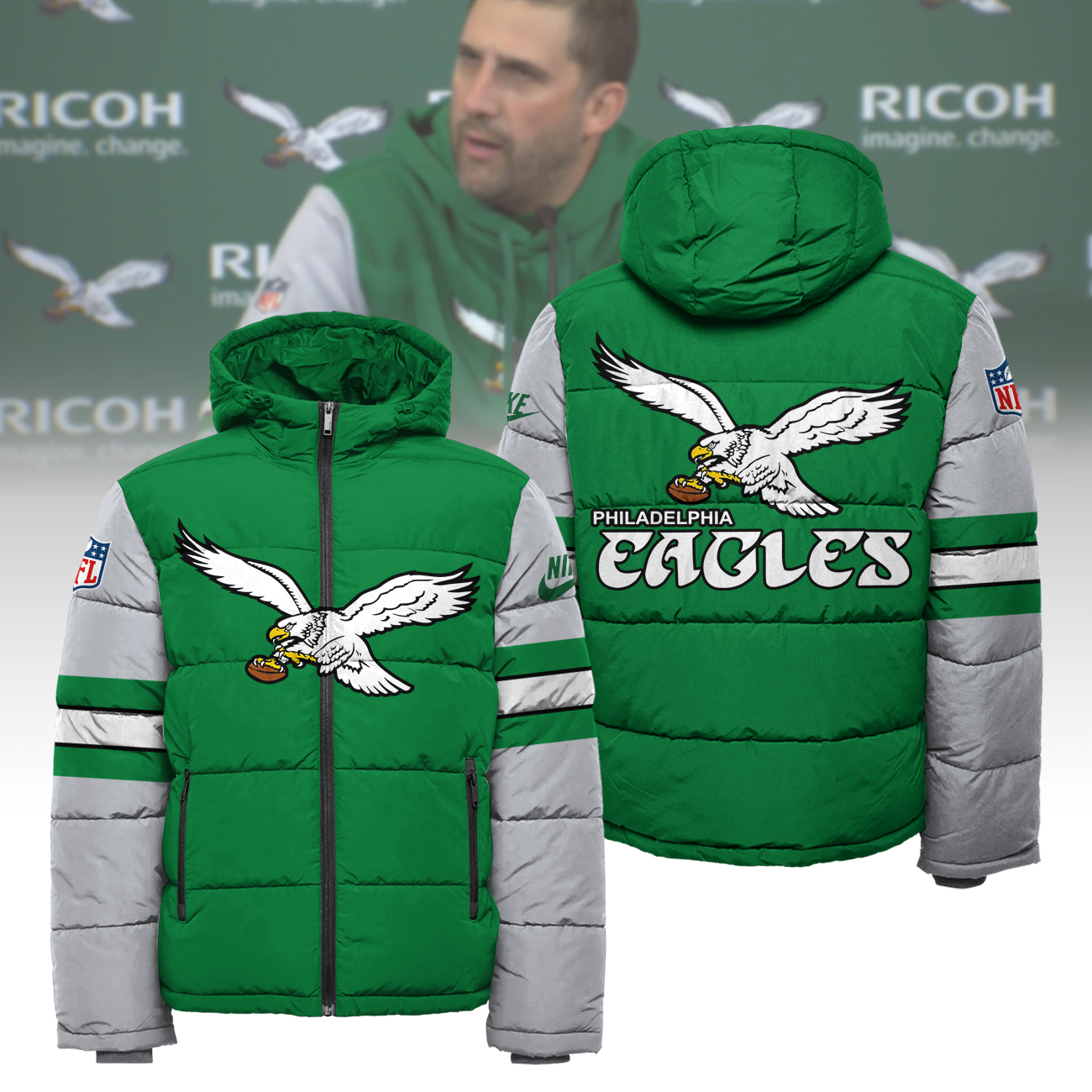 Philadelphia Eagle Down Jacket 01 - Famjoys Philadelphia Eagle Down Jacket 01 - Famjoys