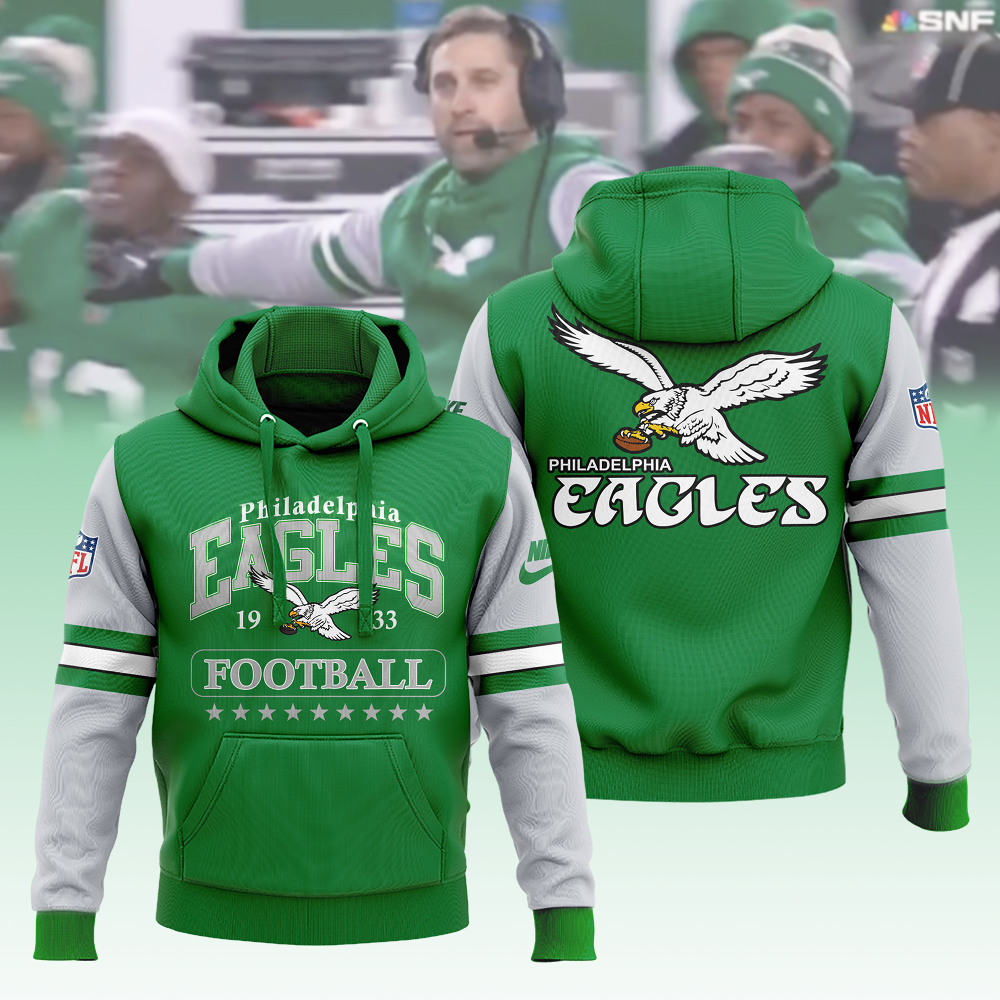 Philadelphia Eagle Hoodie 01 - Famjoys Philadelphia Eagle Hoodie 01 - Famjoys