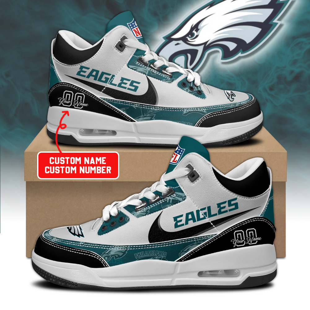 Philadelphia Eagle Personalized Shoes - Famjoys Philadelphia Eagle Personalized Shoes - Famjoys
