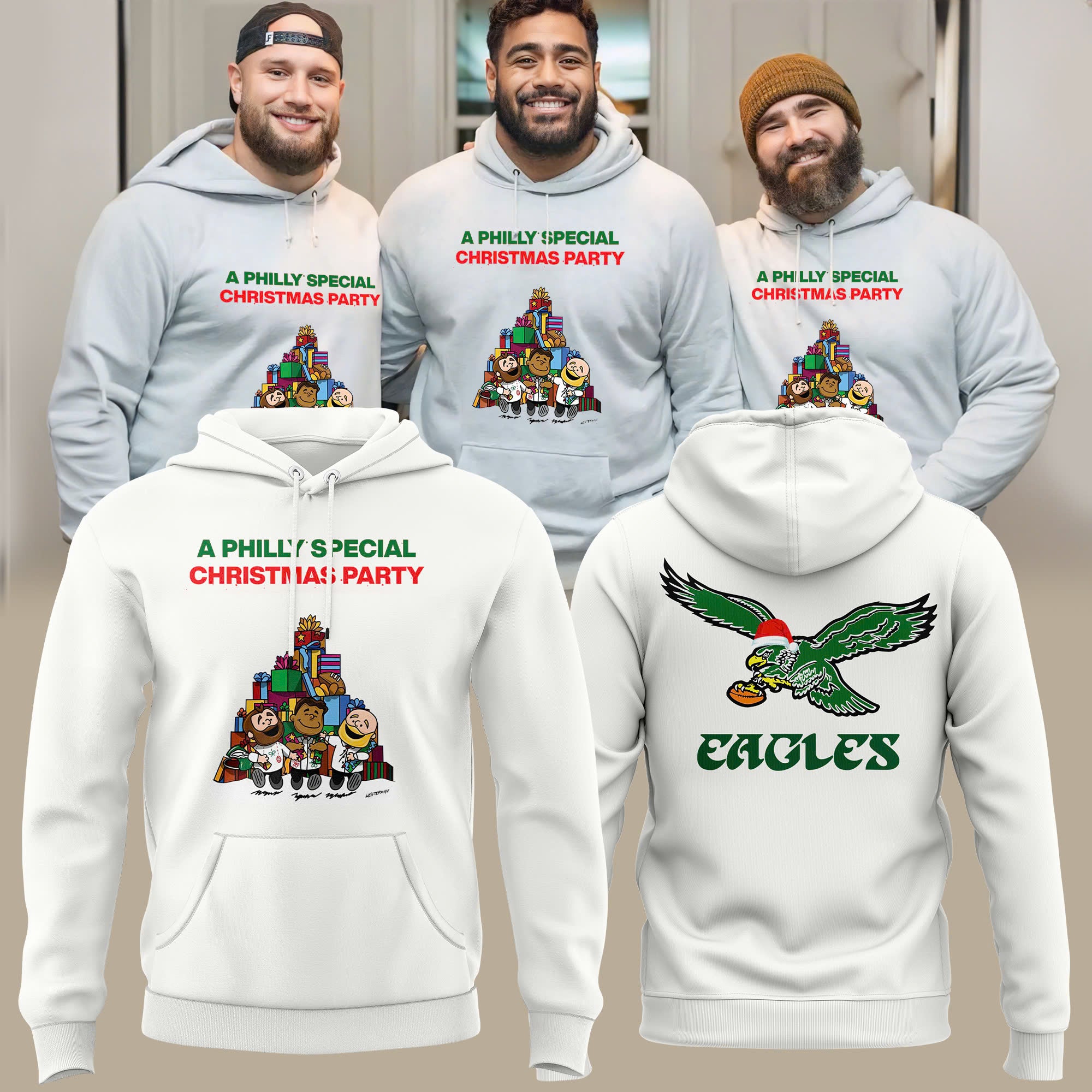Philadelphia Eagles “A Philly Special Christmas†Hoodie 2024 - Famjoys Philadelphia Eagles “A Philly Special Christmas†Hoodie 2024 - Famjoys