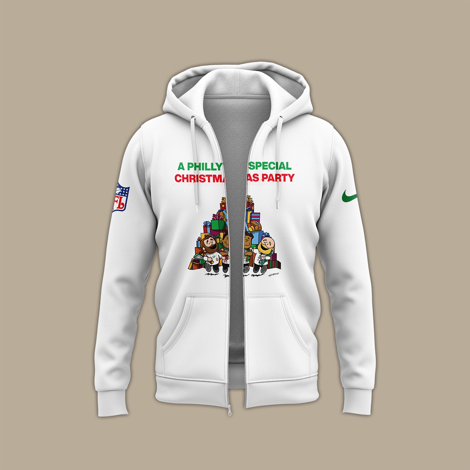 Philadelphia Eagles “A Philly Special Christmas†Zip Hoodie 2024 - Famjoys Philadelphia Eagles “A Philly Special Christmas†Zip Hoodie 2024 - Famjoys