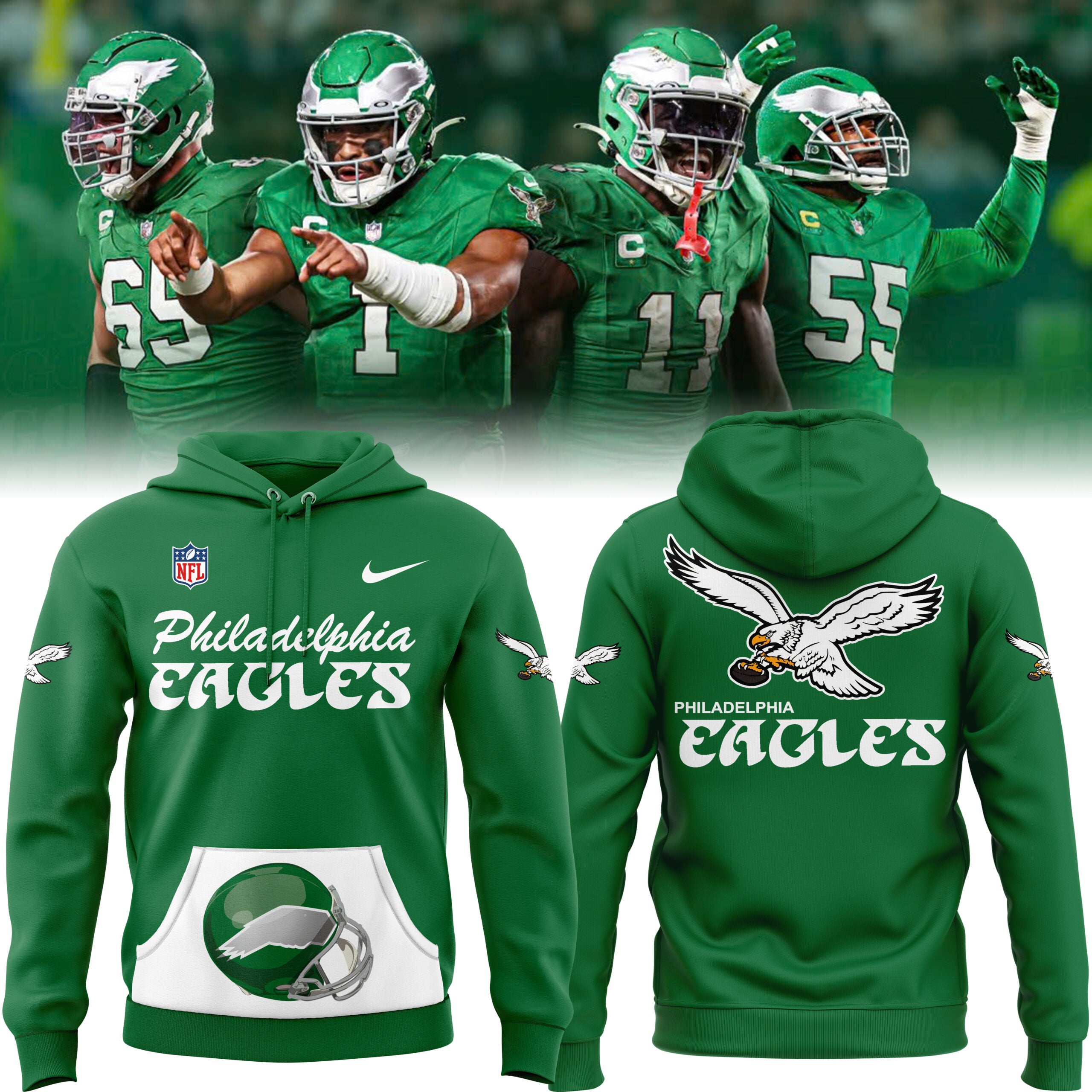 Philadelphia Eagles 2024 Hoodie - Famjoys Philadelphia Eagles 2024 Hoodie - Famjoys