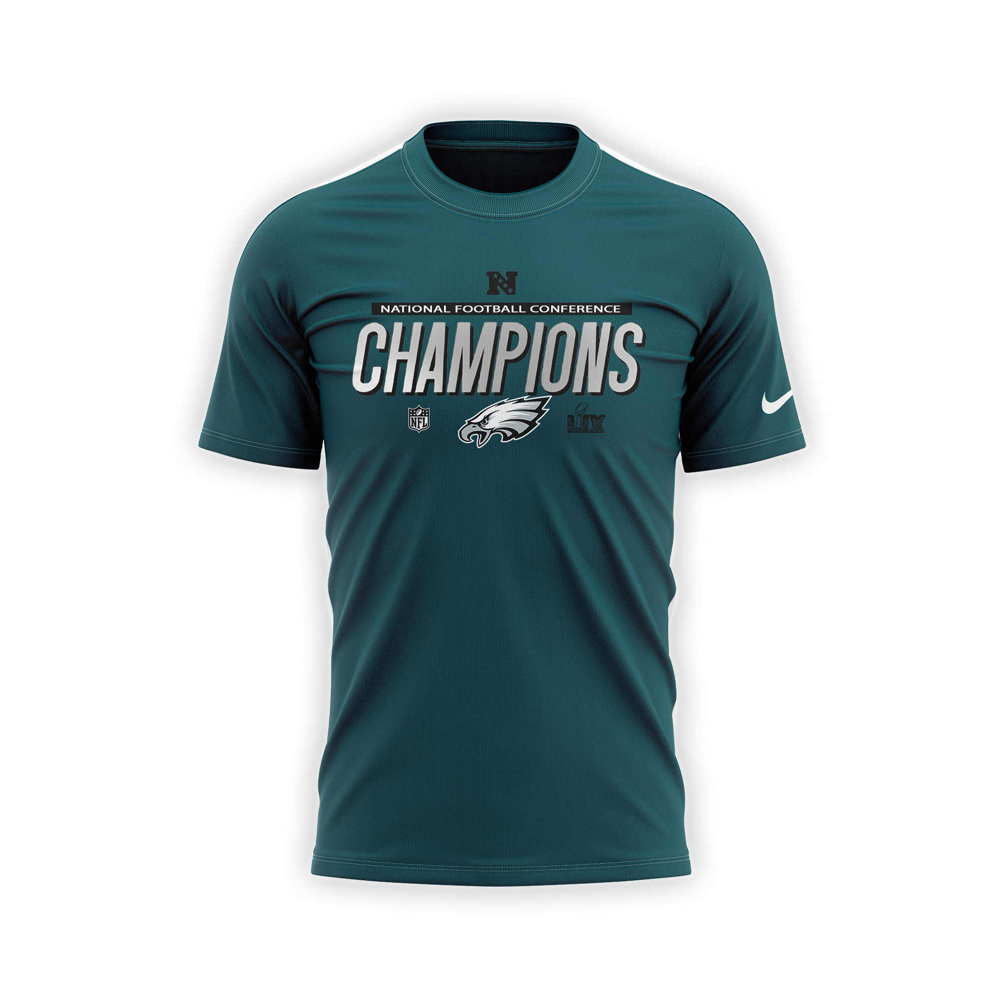Philadelphia Eagles 2024 NFC Champions Locker Room Trophy Collection T-shirt - Famjoys Philadelphia Eagles 2024 NFC Champions Locker Room Trophy Collection T-shirt - Famjoys