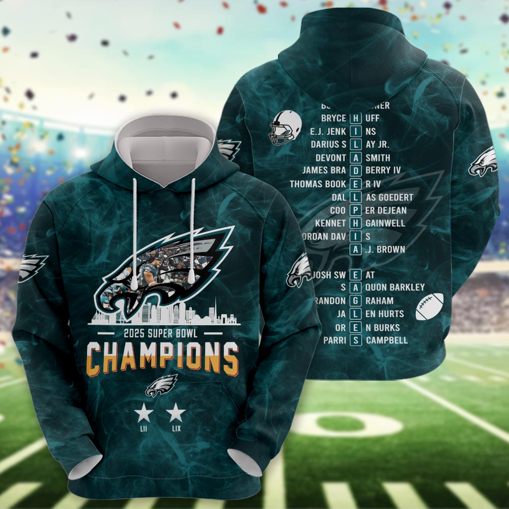 Philadelphia Eagles 2025 Super Bowl Champions - Famjoys Philadelphia Eagles 2025 Super Bowl Champions - Famjoys
