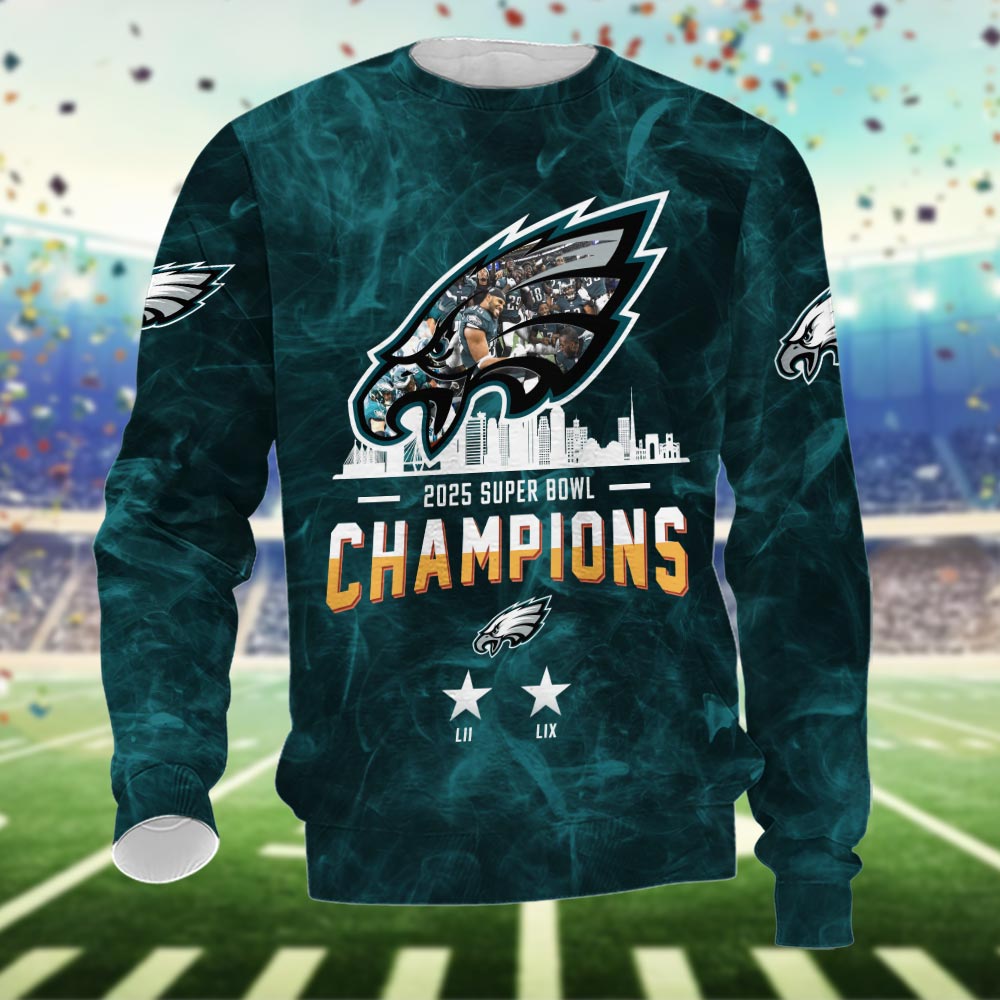 Philadelphia Eagles 2025 Super Bowl Champions - Famjoys Philadelphia Eagles 2025 Super Bowl Champions - Famjoys