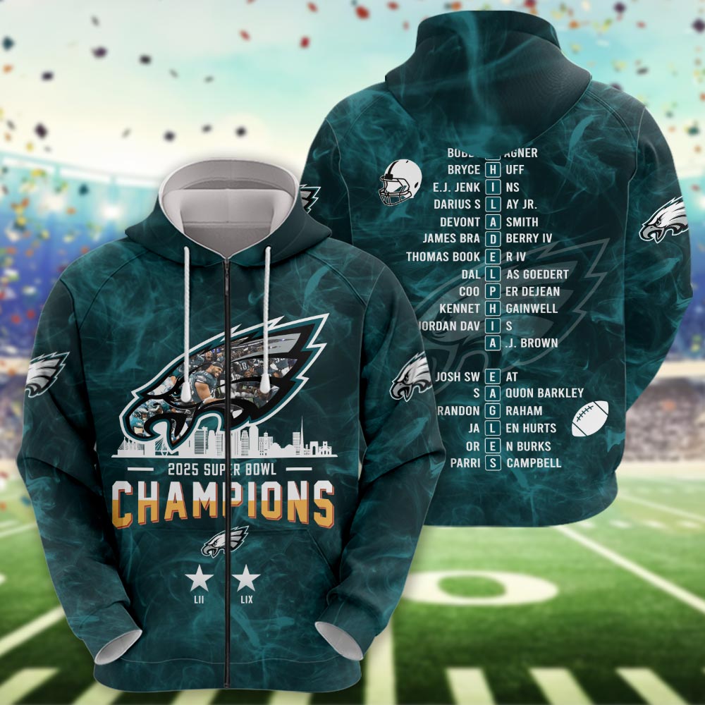 Philadelphia Eagles 2025 Super Bowl Champions - Famjoys Philadelphia Eagles 2025 Super Bowl Champions - Famjoys