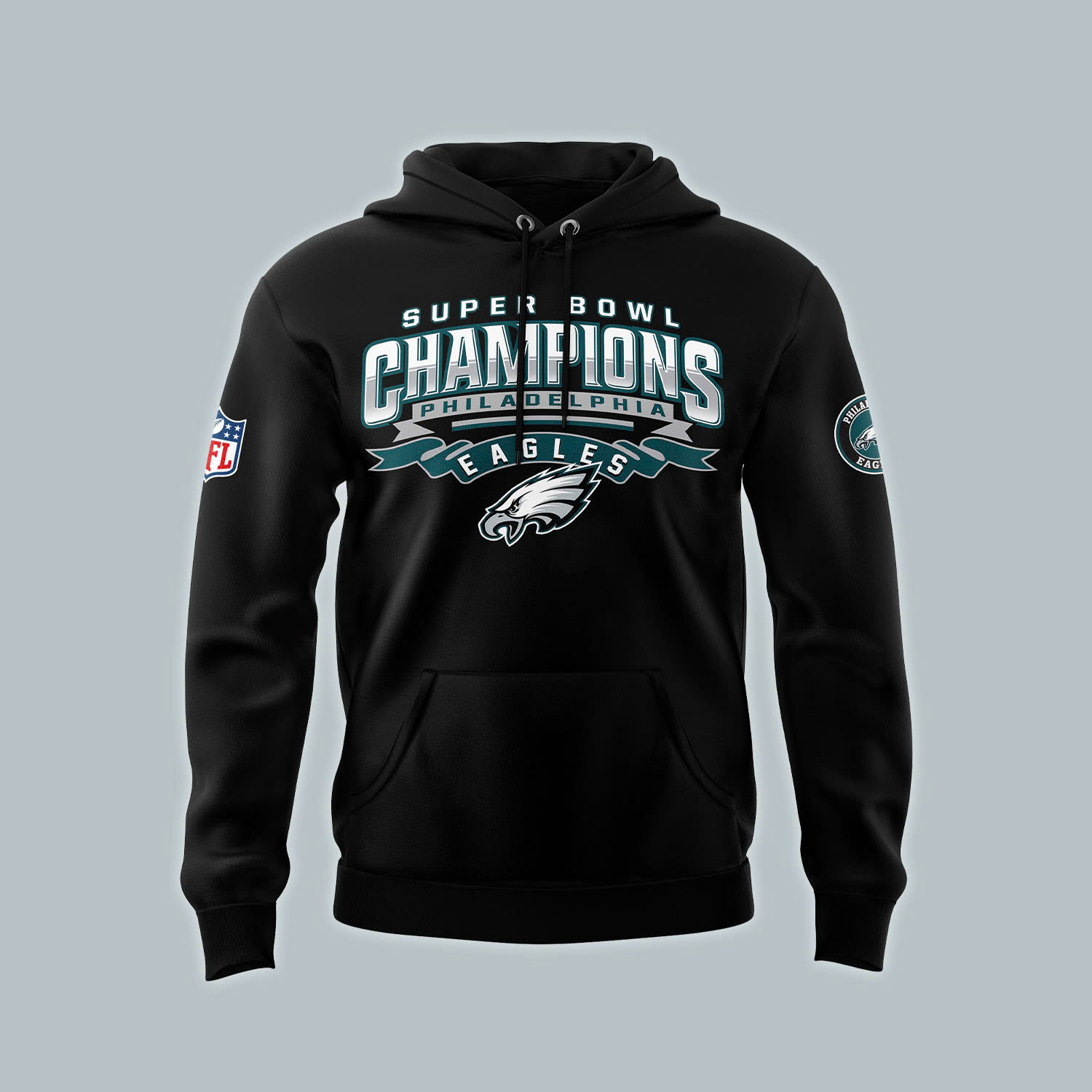 Philadelphia Eagles 2025 Super Bowl Champions Premium Pullover Hoodie - Famjoys Philadelphia Eagles 2025 Super Bowl Champions Premium Pullover Hoodie - Famjoys