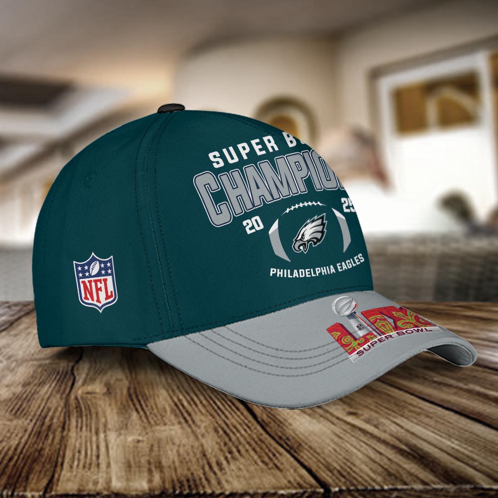 Philadelphia Eagles 2025 Super Bowl LIX Champions Cap - Famjoys Philadelphia Eagles 2025 Super Bowl LIX Champions Cap - Famjoys