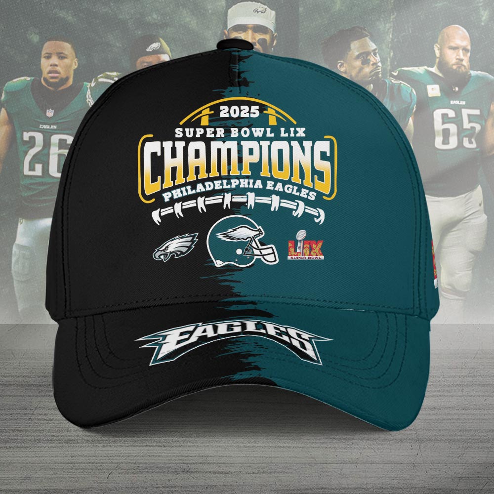 Philadelphia Eagles 2025 Super Bowl LIX Champions Classic Cap - Famjoys Philadelphia Eagles 2025 Super Bowl LIX Champions Classic Cap - Famjoys