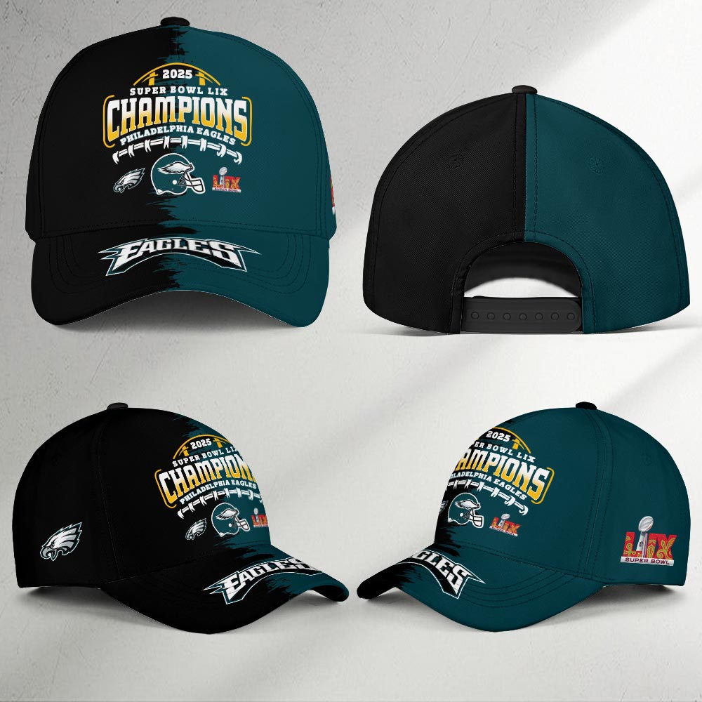 Philadelphia Eagles 2025 Super Bowl LIX Champions Classic Cap - Famjoys Philadelphia Eagles 2025 Super Bowl LIX Champions Classic Cap - Famjoys
