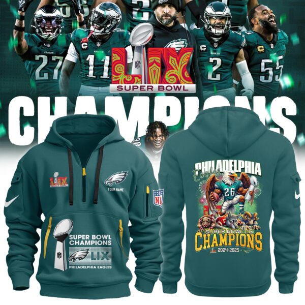 Philadelphia Eagles 2025 Super Bowl LIX Champions New Hoodie - Famjoys Philadelphia Eagles 2025 Super Bowl LIX Champions New Hoodie - Famjoys