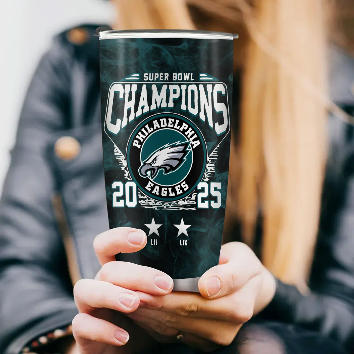 Philadelphia Eagles 2025 Super Bowl LIX Champions Tumbler - Famjoys Philadelphia Eagles 2025 Super Bowl LIX Champions Tumbler - Famjoys