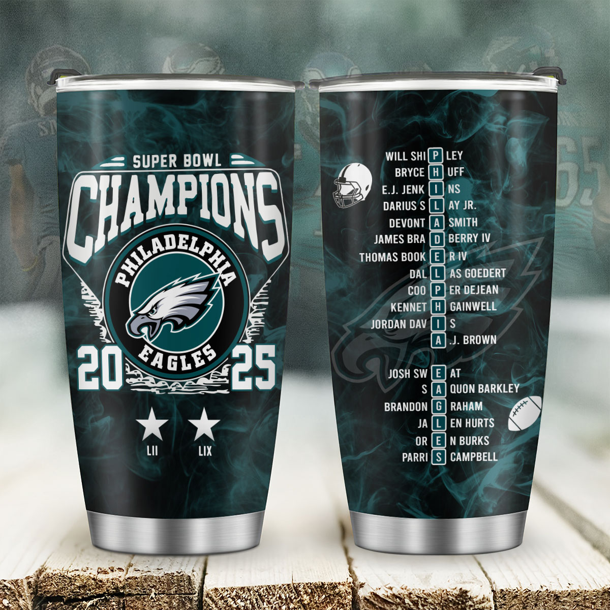Philadelphia Eagles 2025 Super Bowl LIX Champions Tumbler - Famjoys Philadelphia Eagles 2025 Super Bowl LIX Champions Tumbler - Famjoys