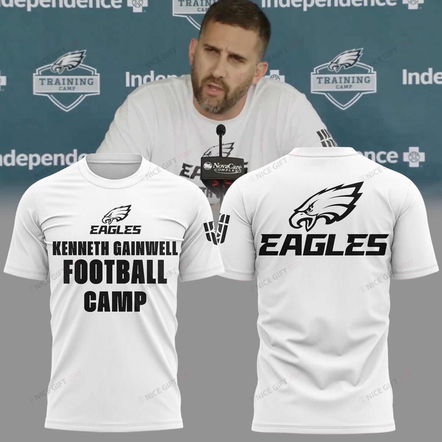 Philadelphia Eagles 3D T-shirt 3TS-K5U6 - Famjoys Philadelphia Eagles 3D T-shirt 3TS-K5U6 - Famjoys