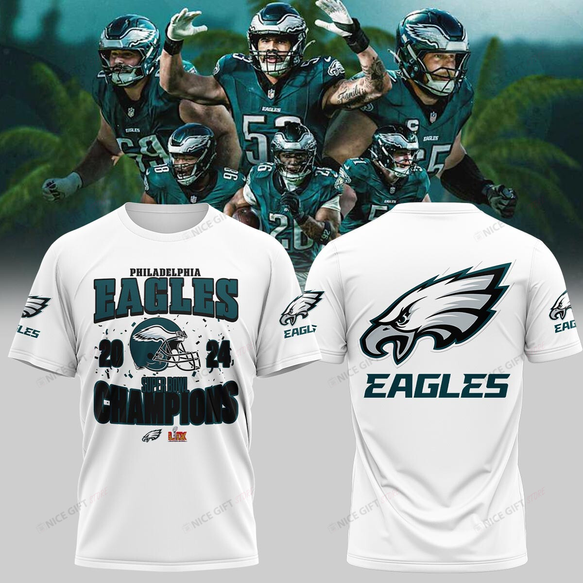 Philadelphia Eagles 3D T-shirt 3TS-R8E5 - Famjoys Philadelphia Eagles 3D T-shirt 3TS-R8E5 - Famjoys