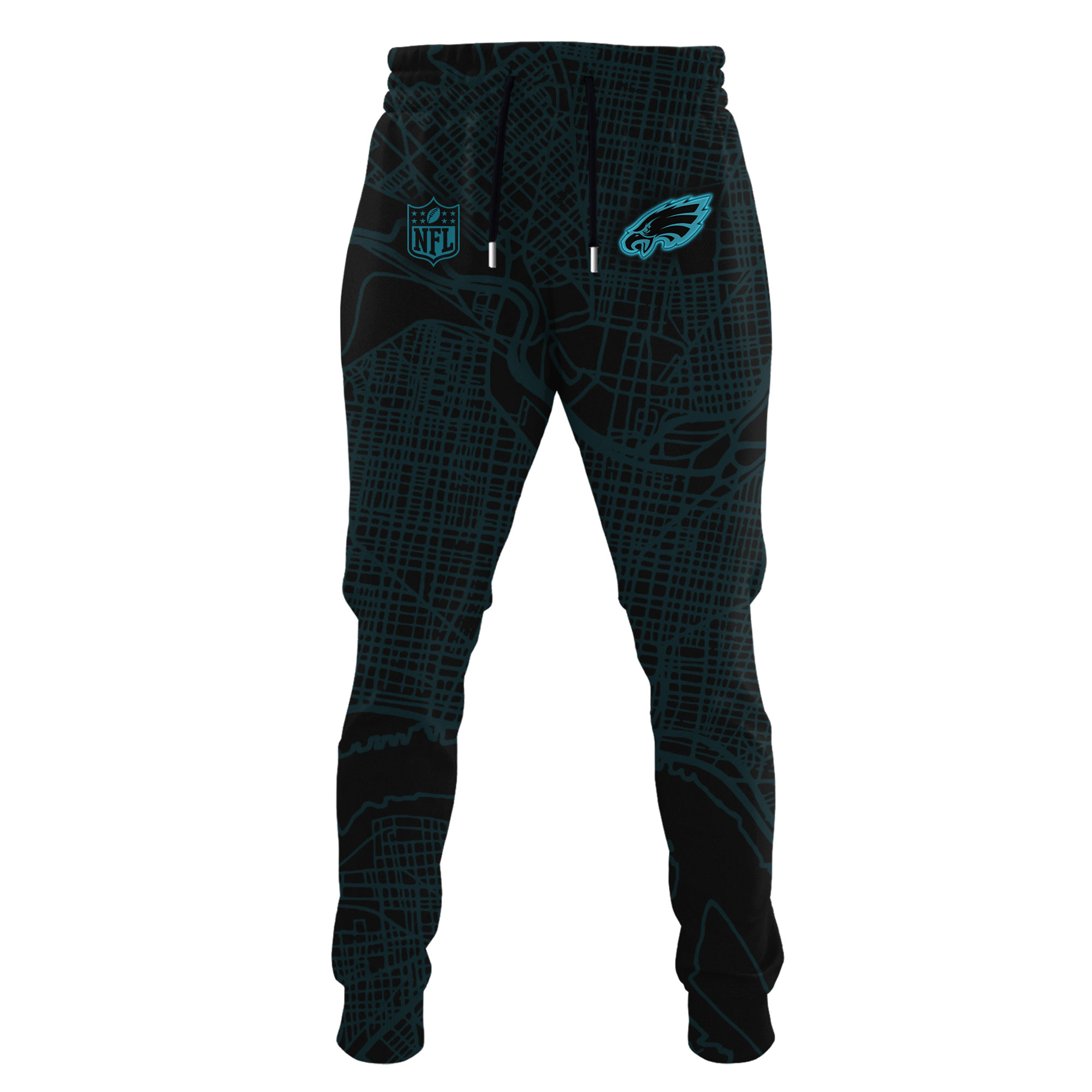 Philadelphia Eagles ALL BLACK SweatShirt - Famjoys Philadelphia Eagles ALL BLACK SweatShirt - Famjoys