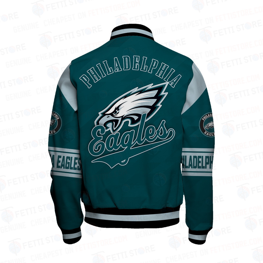Philadelphia Eagles American Football League Pattern Varsity Jacket SH1 V2 - Famjoys Philadelphia Eagles American Football League Pattern Varsity Jacket SH1 V2 - Famjoys