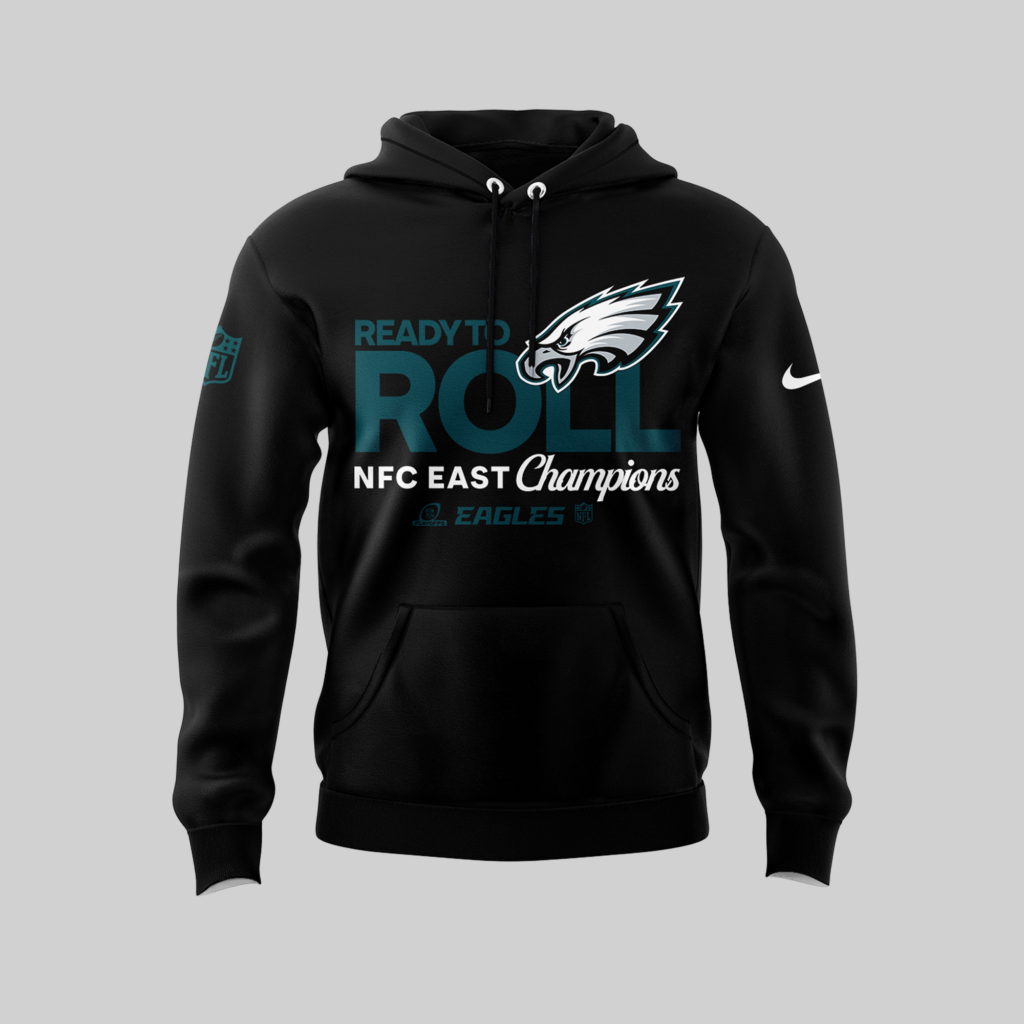 PHILADELPHIA EAGLES ARE 2024 NFC EAST CHAMPIONS Hoodie - Famjoys PHILADELPHIA EAGLES ARE 2024 NFC EAST CHAMPIONS Hoodie - Famjoys