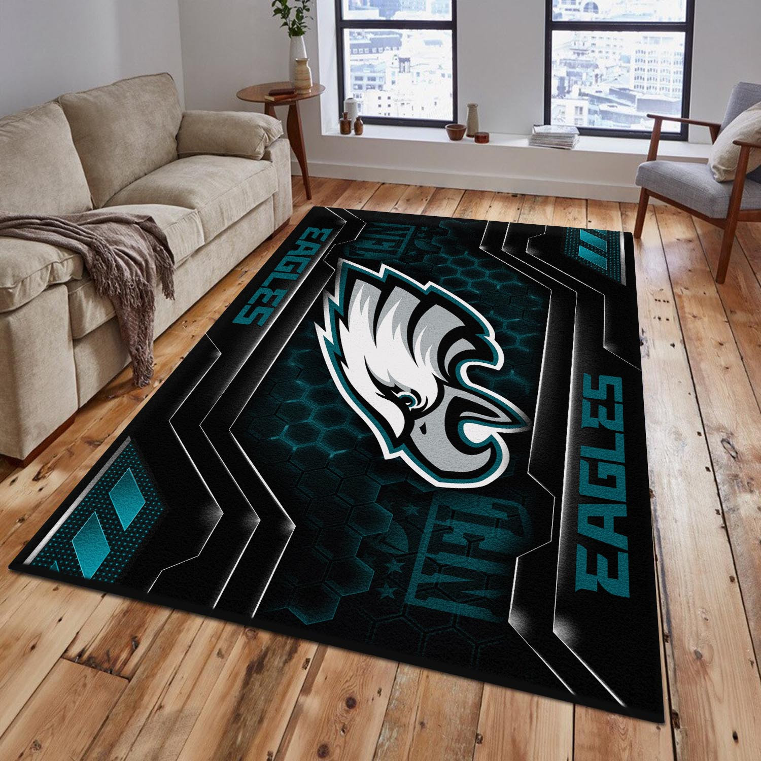 Philadelphia Eagles Area Rugs 0579 - Famjoys Philadelphia Eagles Area Rugs 0579 - Famjoys