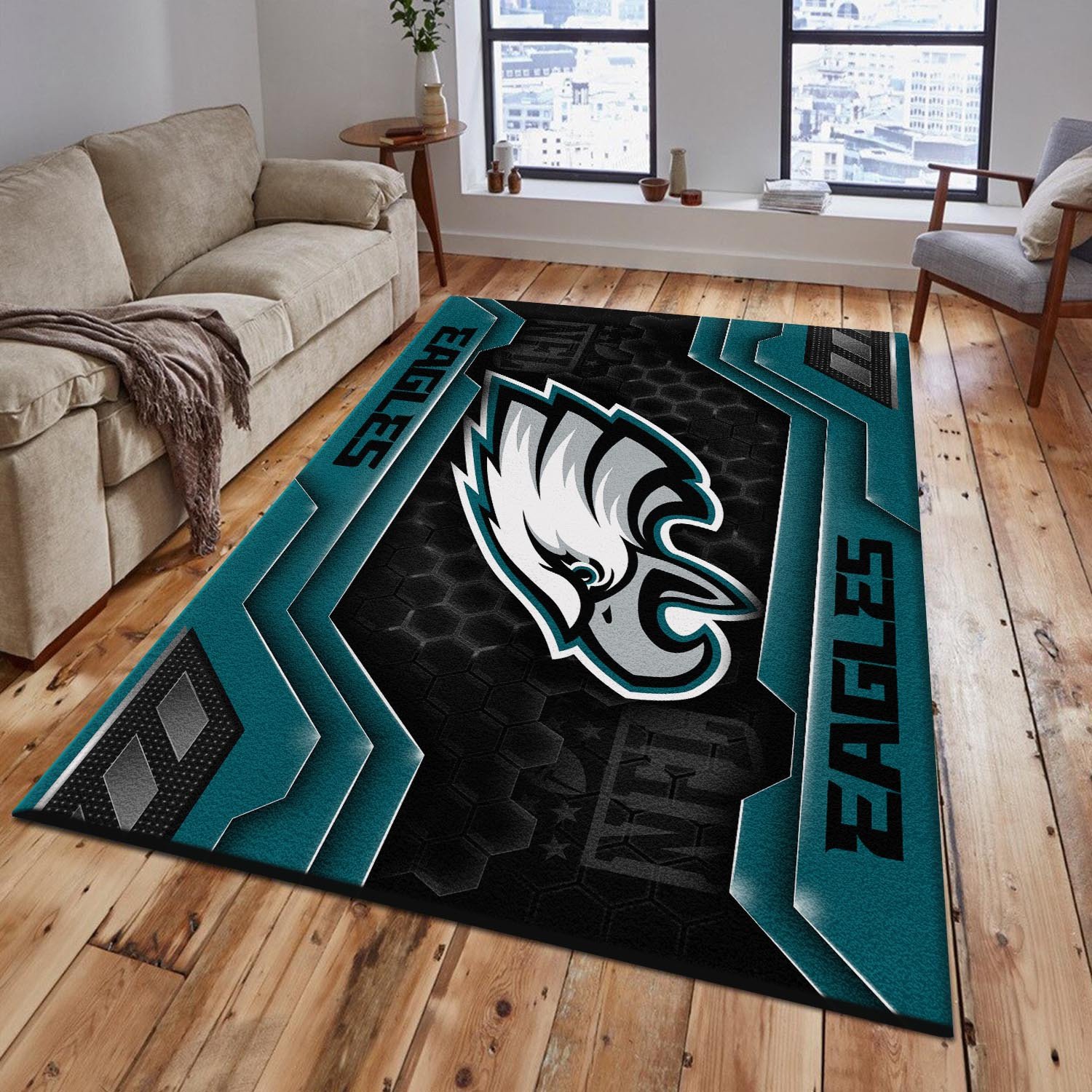 Philadelphia Eagles Area Rugs 0579 - Famjoys Philadelphia Eagles Area Rugs 0579 - Famjoys