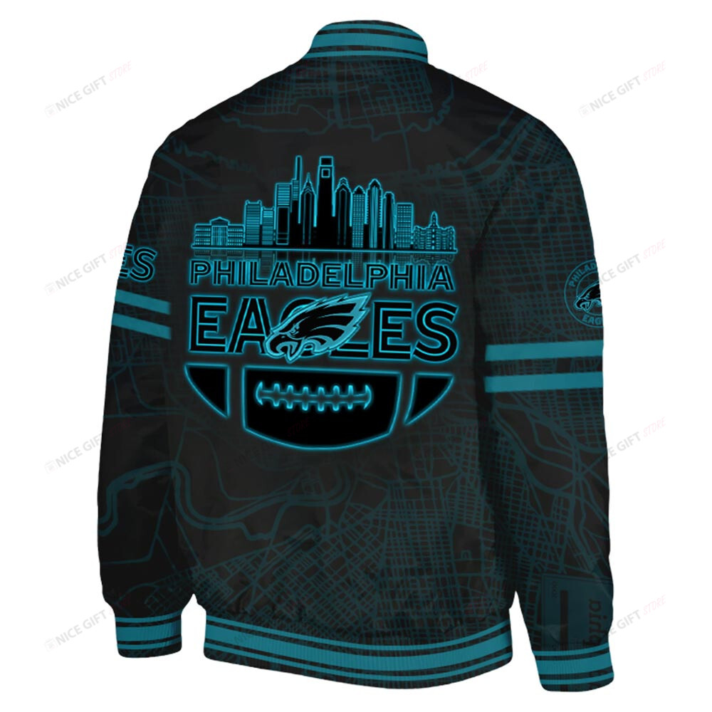 Philadelphia Eagles Baseball Jacket BJA-W7C2 - Famjoys Philadelphia Eagles Baseball Jacket BJA-W7C2 - Famjoys